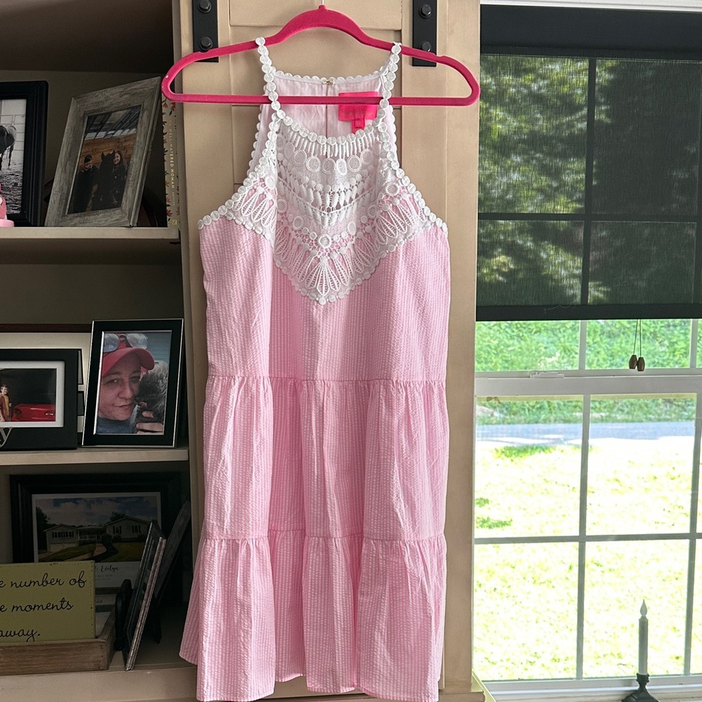 Lilly Pulitzer, Pink and White Dress size 10 in women’s
